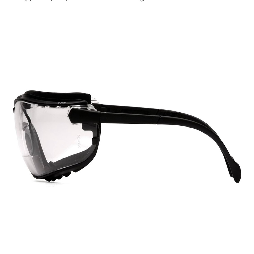 Black and Gray Wraparound Protective Glasses with Anti-Fog Lenses - Picture 3 of 7